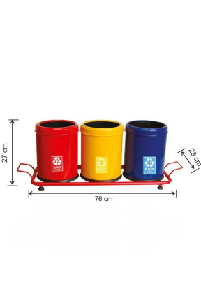 Oda Tipi Geri Dönüşüm Seti 3 Litre 3 Lü Set