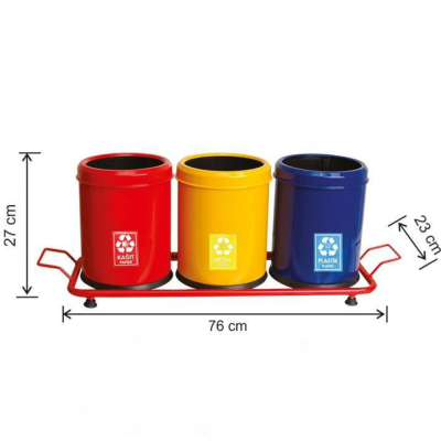 Oda Tipi Geri Dönüşüm Seti 3 Litre 3 Lü Set