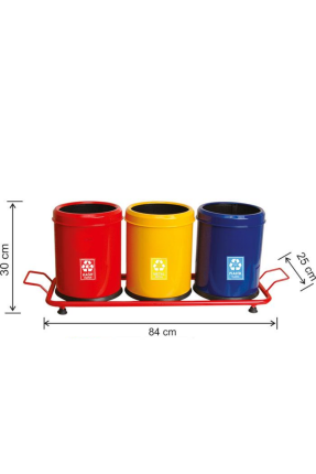 Oda Tipi Geri Dönüşüm Seti 5 Litre 3 Lü Set