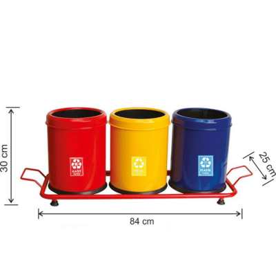 Oda Tipi Geri Dönüşüm Seti 5 Litre 3 Lü Set