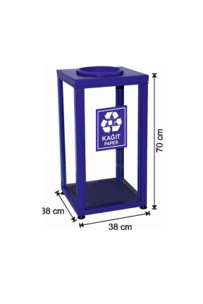 Tekli Geri Dönüşüm Kovası - 100 Litre (Kırılmaz Camlı)