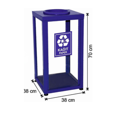 Tekli Geri Dönüşüm Kovası - 100 Litre (Kırılmaz Camlı)