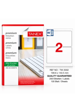Tanex TW-2002 199,6x143,5 mm Laser Etiket