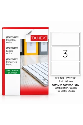 Tanex TW-2003 210x99 mm Laser Etiket