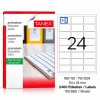 Tanex TW-2024 64x34 mm Lazer Etiket 100 Sayfa 2400 Adet