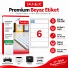 Tanex TW-2047 210x47,81 mm Lazer Etiket 100 Sayfa 600 Adet
