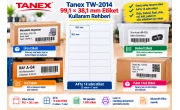 Tanex TW-2014 99,1×38,1 mm Etiket Kullanım Rehberi