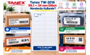 Tanex TW-2016 99,1×34 mm Etiket Nerelerde Kullanılır?