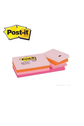 3M Post-it  653 FL Yapışkanlı Not Kağıdı 38 mm x 51 mm Pastel Tonları 