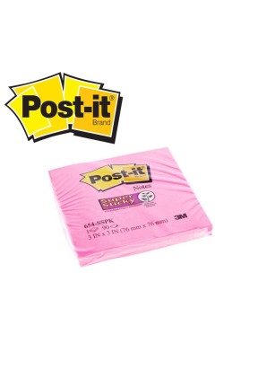 3M Post-It 654 Not Kağıdı 76 x 76 mm A.Pembe 90 Yaprak 