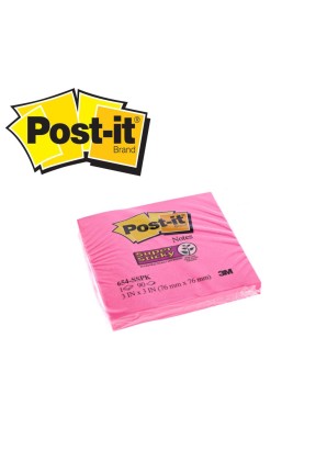 3M Post-It 654 Not Kağıdı 76 x 76 mm K.Pembe 90 Yaprak 