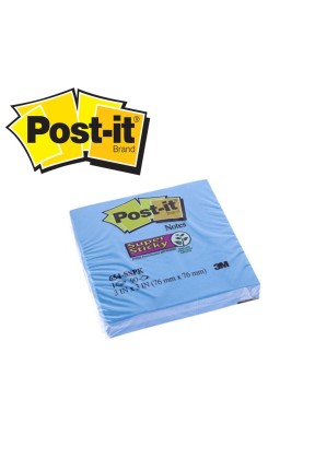 3M Post-It 654 Not Kağıdı 76 x 76 mm Mavi 90 Yaprak 