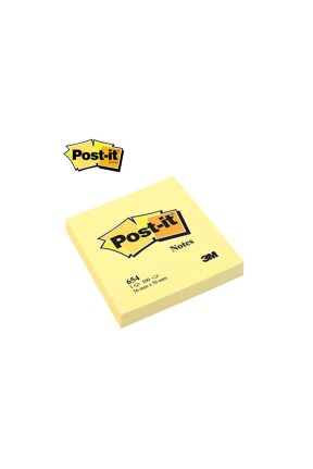 3M Post-It 654 Not Kağıdı 76 x 76 mm Sarı 100 Yaprak 