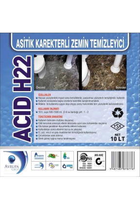 ACID H22 Asitik Karakterli ZeminTem.10 Litre