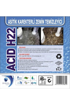 ACID H22 Asitik Karakterli ZeminTem.5 Litre