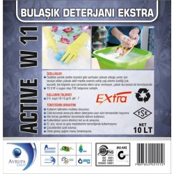 ACTİVE W11 Bulaşık Deterjanı  Ekstra 10 Litre
