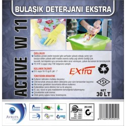 ACTİVE W11 Bulaşık Deterjanı  Ekstra 30 Litre