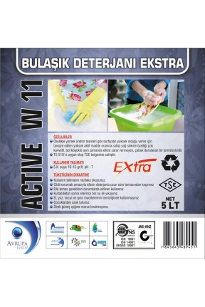 ACTİVE W11 Bulaşık Deterjanı  Ekstra 5 Litre