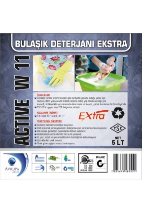 ACTİVE W11 Bulaşık Deterjanı  Ekstra 5 Litre