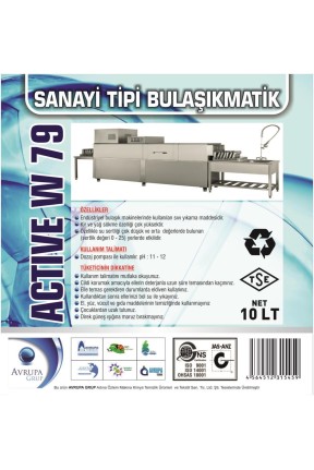 ACTİVE W79 Sanayi Tipi Bulaşık Mak.Deterjanı 10 Litre