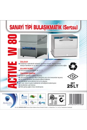 ACTİVE W80 San.Tipi Bulaşık Mak.Deterjanı 25 Litre