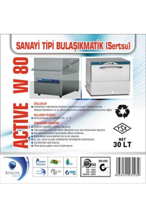 ACTİVE W80 San.Tipi Bulaşık Makinası Deterjanı 30 Litre