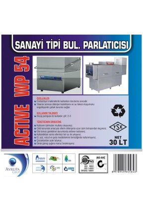 ACTİVE WP54 San.Tipi Bulaşık Mak. Parlatıcısı 30 Litre 