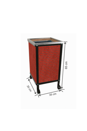 Ahşap Dekorlu Çöp Kovası 45 Litre