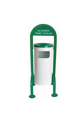 Bahçe Tipi Çöp Kovası Boyalı