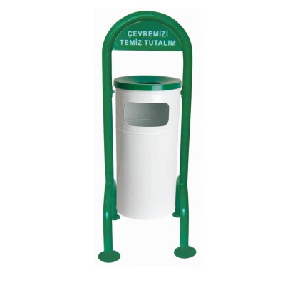 Bahçe Tipi Çöp Kovası Boyalı