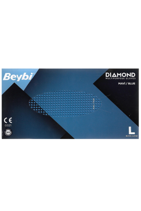 Beybi Dıamond Mavi Nitril Eldiven L Beden