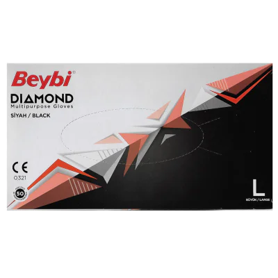 Beybi Dıamond Siyah Nitril Eldiven L Beden Beybi Dıamond Siyah Nitril Eldiven L Beden