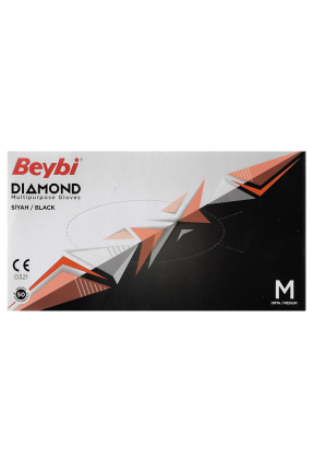 Beybi Dıamond Siyah Nitril Eldiven M Beden