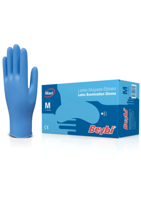 Beybi Muayene Eldiveni Mavi Pudralı M Beden