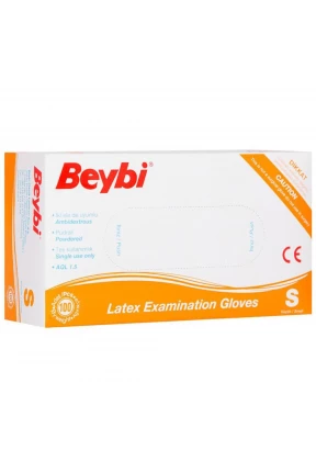 Beybi  Muayene Eldiveni Pudralı S Beden 100 Lü  20 Li Paket