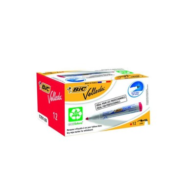 Bic Velleda 1701 Yuvarlak Uç Tahta Kalemi Kırmızı 12Li
