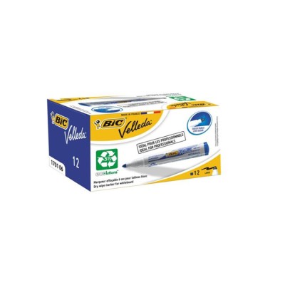 Bic Velleda 1701 Yuvarlak Uç Tahta Kalemi Mavi 12Li
