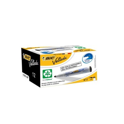 Bic Velleda 1701 Yuvarlak Uç Tahta Kalemi Siyah 12Li