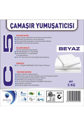 C5 Çamaşır Yumuşatıcısı Beyaz 10 Litre
