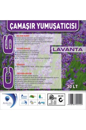 C6 Çamaşır Yumuşatıcısı Lavanta 30 Litre