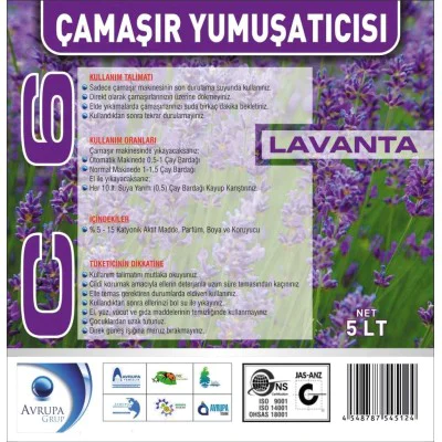 C6 Çamaşır Yumuşatıcısı Lavanta 5 Litre