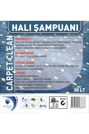 Carpet Clean Halı Şampuanı 30 Litre