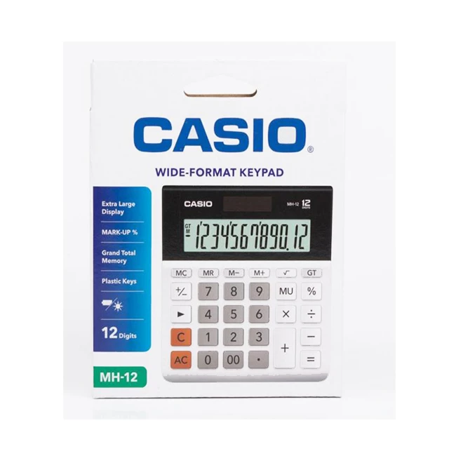 Casıo MH-12-BK Hesap Makinesi 12 Haneli