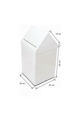 Çatı Kapaklı Çöp Kovası 100 Litre Boyalı