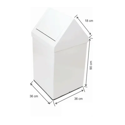 Çatı Kapaklı Çöp Kovası 100 Litre Boyalı