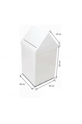 Çatı Kapaklı Çöp Kovası 100 Litre Boyalı