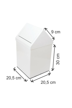 Çatı Kapaklı Çöp Kovası 11 Litre Boyalı