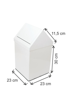 Çatı Kapaklı Çöp Kovası 16 Litre Boyalı