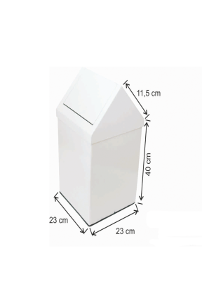Çatı Kapaklı Çöp Kovası 21 Litre Boyalı