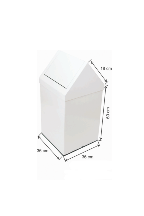 Çatı Kapaklı Çöp Kovası 79 Litre Boyalı